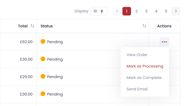 Change order state